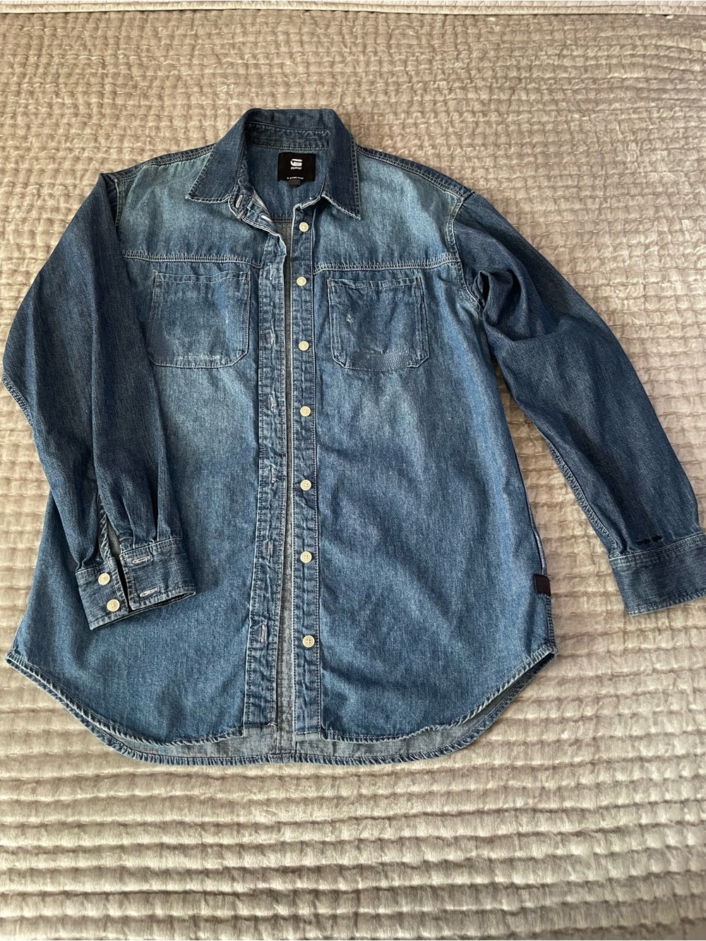 G-Star Raw Parota Boyfriend two Tone Denim Shirt